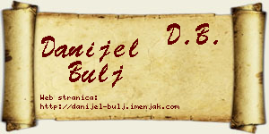 Danijel Bulj vizit kartica